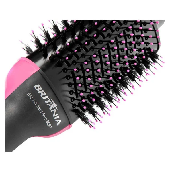 Escova Secadora Britânia Soft 1200W - Rosa/Preto - Image 2