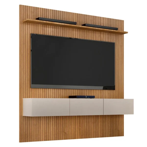Estante Home Para TV de Até 70 Polegadas Curitiba Valdemóveis Cinamomo e Off White - Image 5