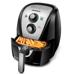 Fritadeira Elétrica Air Fryer Com 4 Litros e 1500W AFN40BI Mondial Preta e Inox Código: 7899882312669 MONDIAL