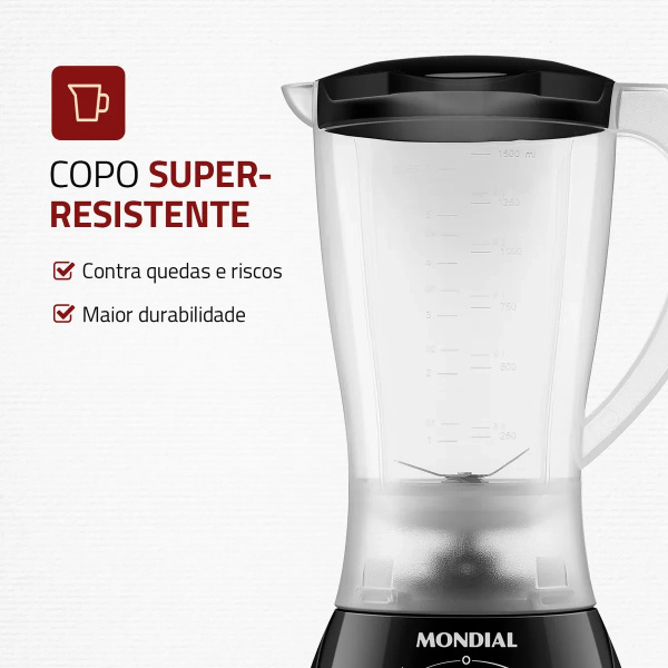 Liquidificador Easy Power Mondial 550W - L-550-B - Imagem 3