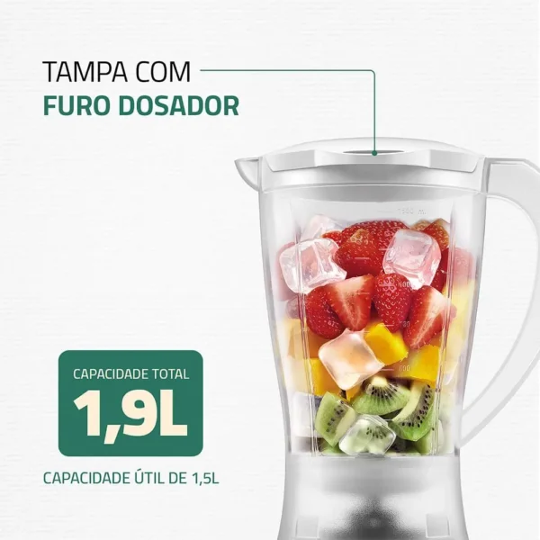 Liquidificador Easy Power Mondial Branco 550W L-550-W - Imagem 3