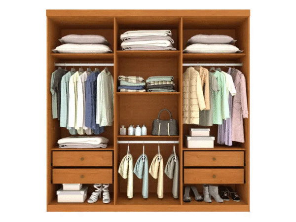 Guarda Roupa Lagos 6 Portas e 4 Gavetas Tcil Cinamomo Off - Imagem 2