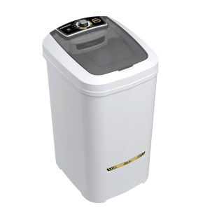 Tanquinho Newmaq 20,5KG Semiautomática 9 Programas de Lavagem - Branco com Tampa Fumê 110V