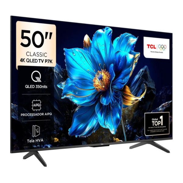 Smart TV TCL QLED 50" 4K P7K Google TV, Comando por Voz, Googlecast Integrado, Dolby Vision e Atmos - Imagem 3